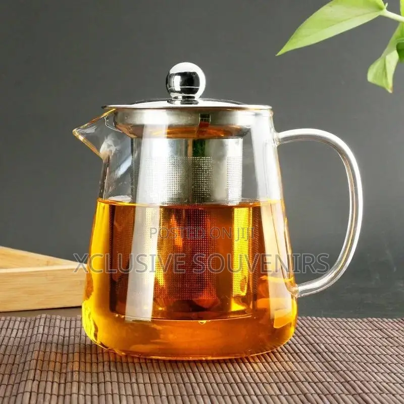 Heat Resistant Glass Teapot With Stainless Steel Infuser