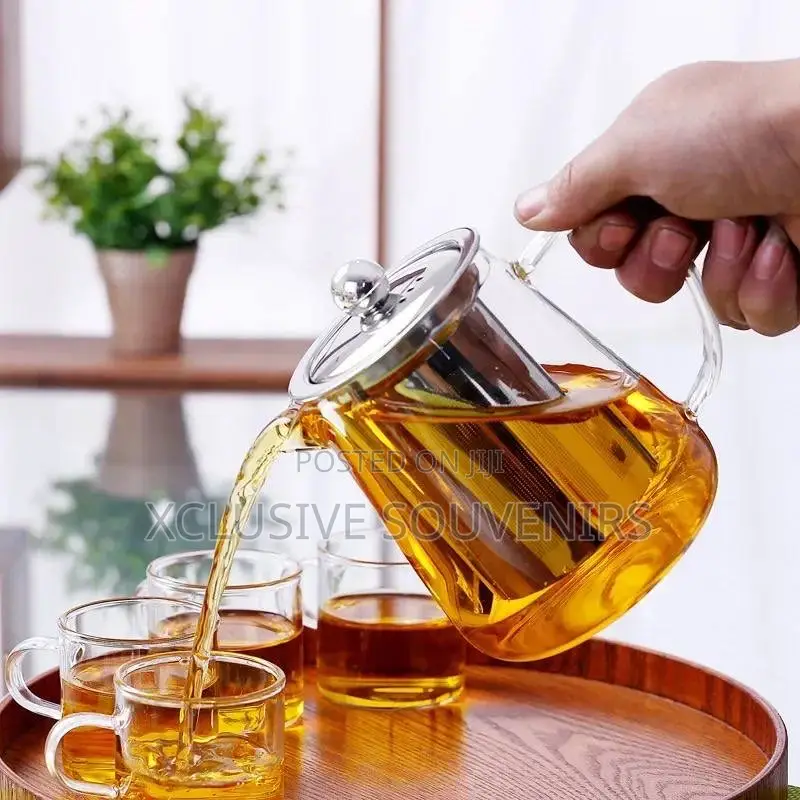 Heat Resistant Glass Teapot With Stainless Steel Infuser
