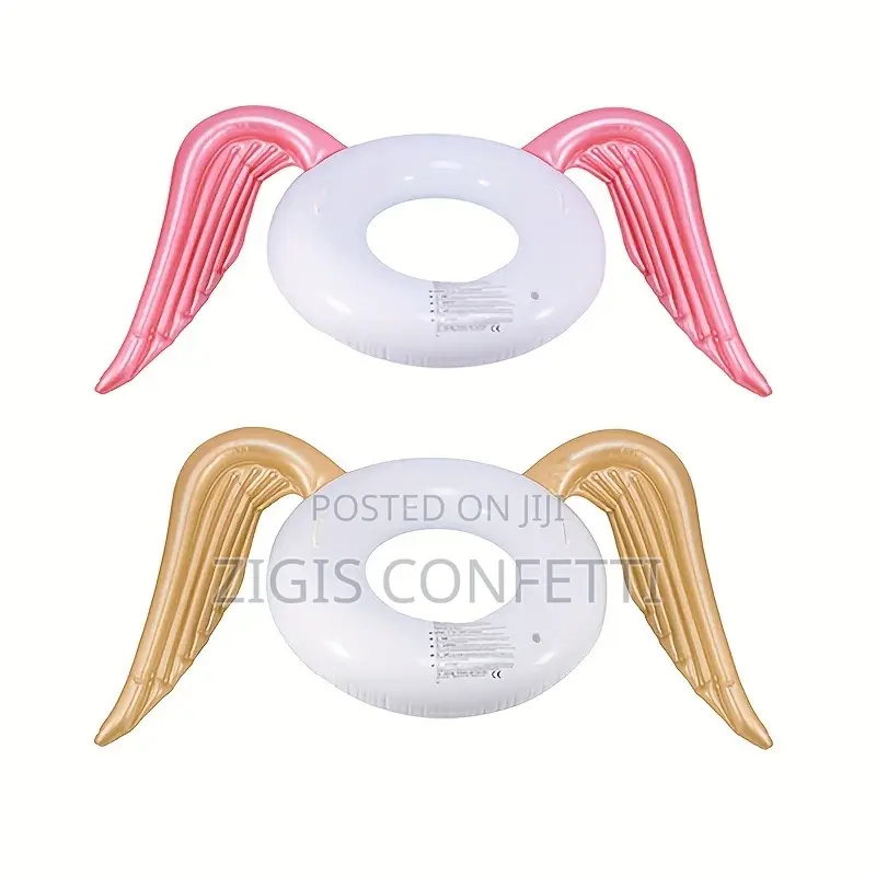 Metallic Gold Inflatable Angel Wings Pool Float