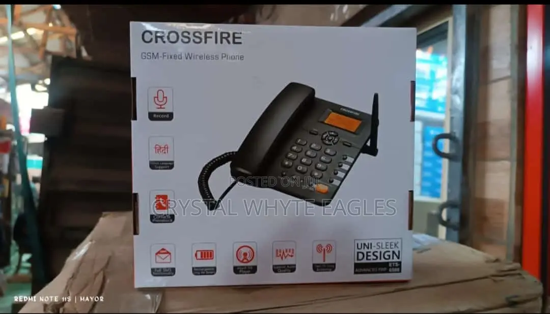 Double SIM GSM Fixed Wireless Phone With Memory Card Slot