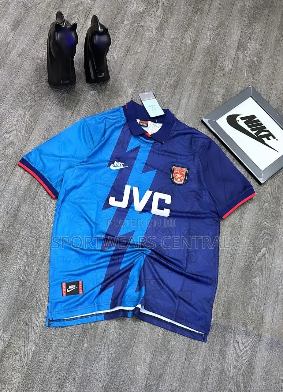Quality Arsenal 1996-1996 Blue JVC Retro/Vintage JERSEY