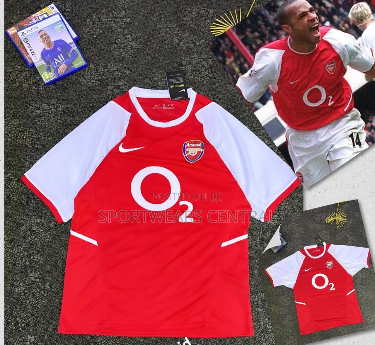 Original Arsenal 2002 Retro/Vintage Football Jersey