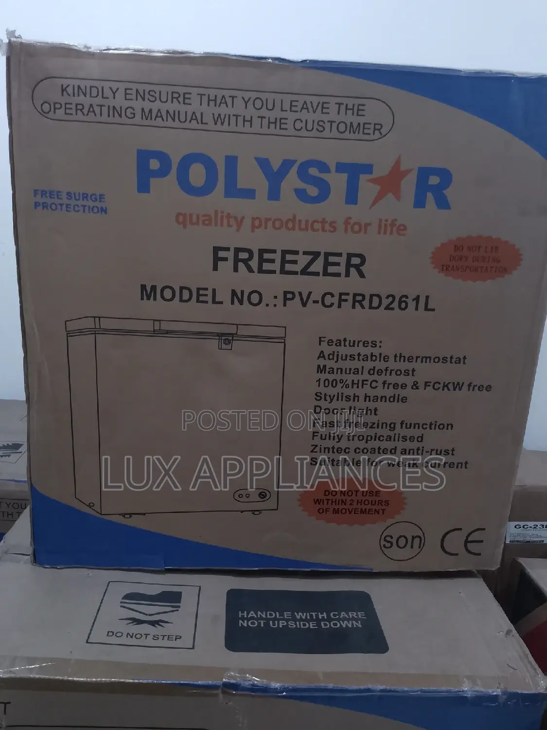 Strong and Durable Polystar Low Noise Chest Freezer