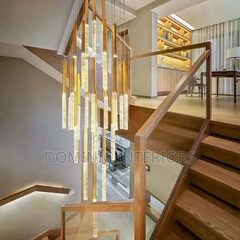 Long Crystal Hanging Chandelier