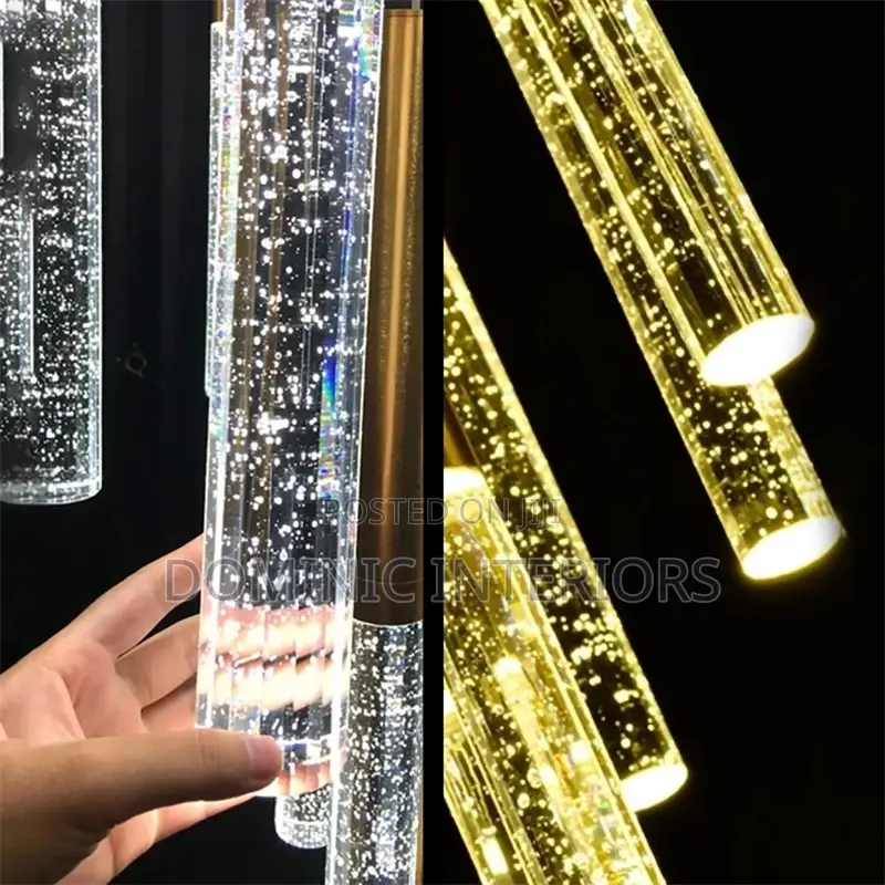 Long Crystal Hanging Chandelier