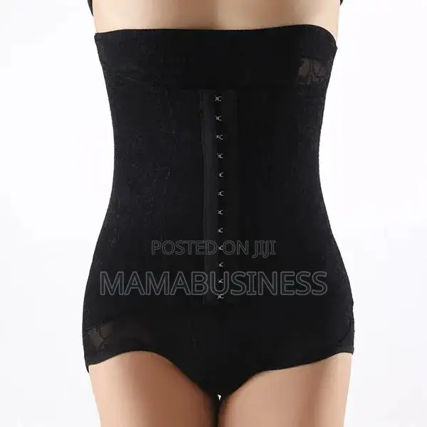 Underbust Tummy Tuck Cotrol Clip Adjustable Shapewear- Black
