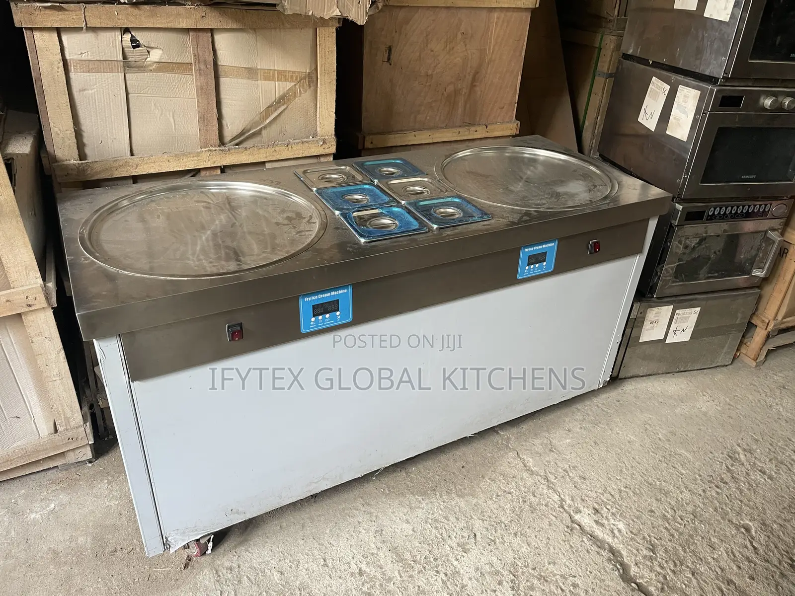 Double Fry Ice Cream Machine