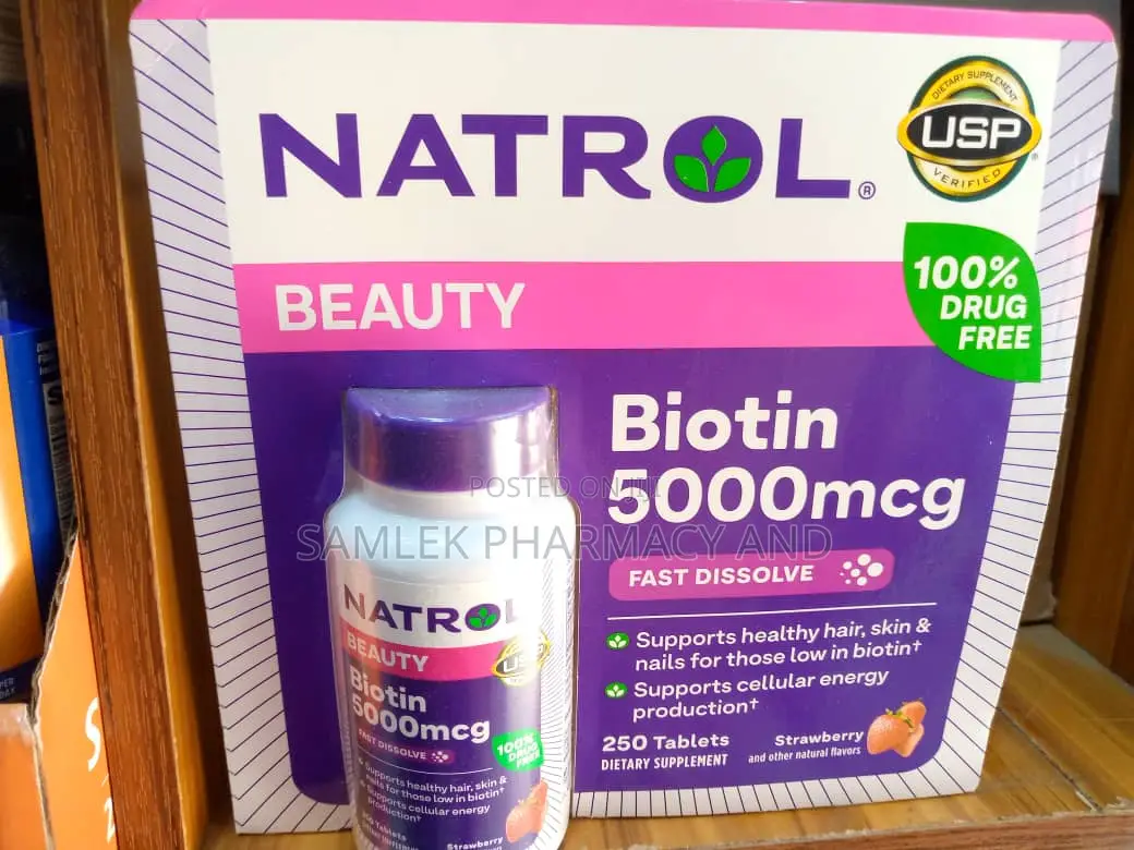 Natrol Biotin 5000 McG, Fast Dissolve Tablets- 250 Count