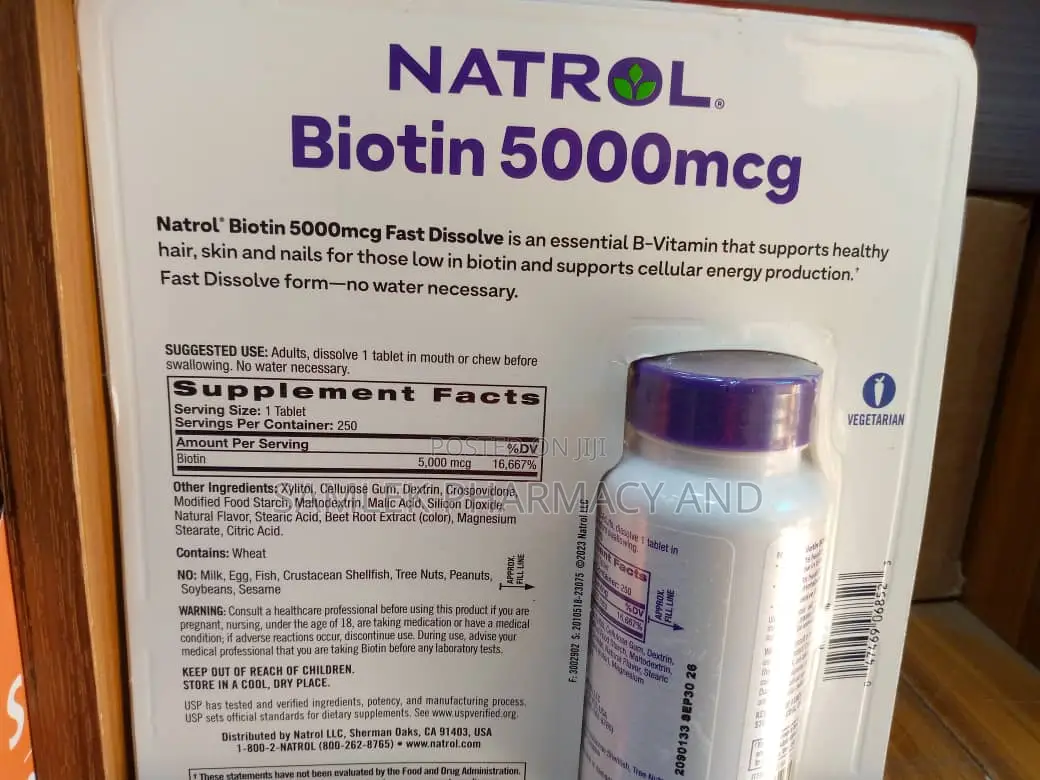 Natrol Biotin 5000 McG, Fast Dissolve Tablets- 250 Count