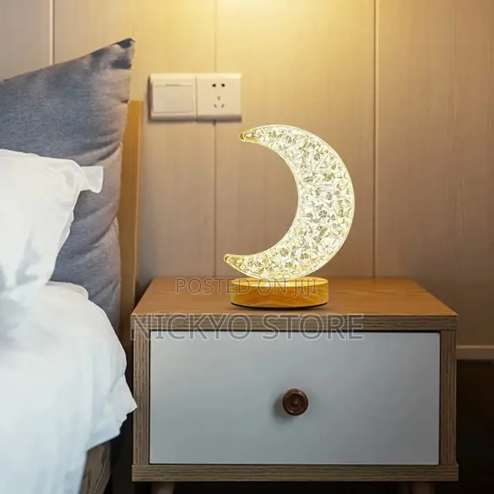 Luxury Crystal Moon Star Led Table Lamp (Premium Decorative Light)