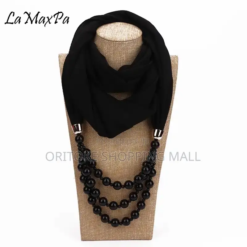 New Fashion Women Solid Jewelry Pendant Chiffon Scarf