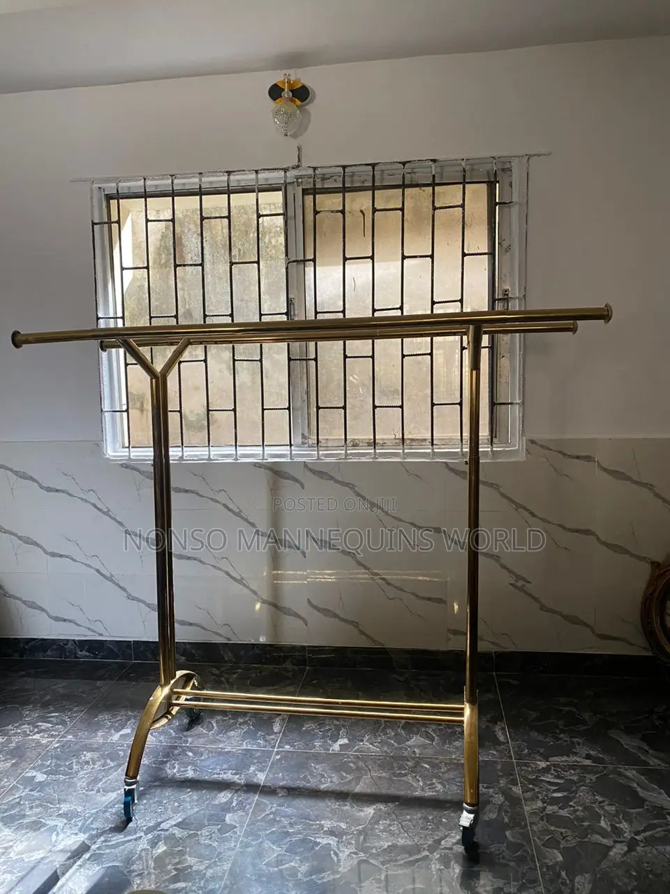 Golden Colour Double Cloth Y Hanger