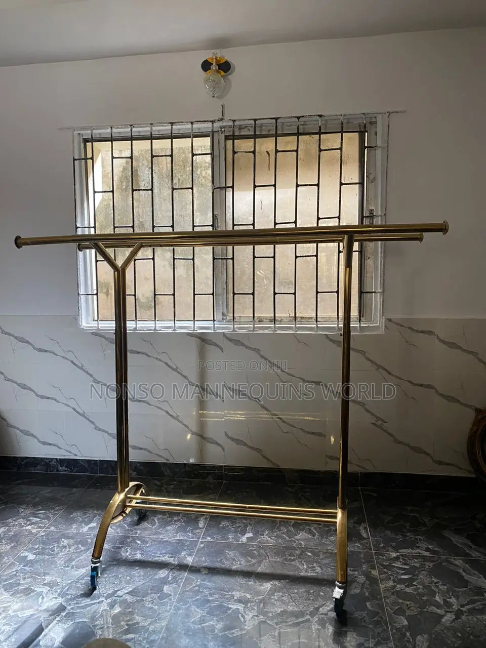 Golden Colour Double Cloth Y Hanger