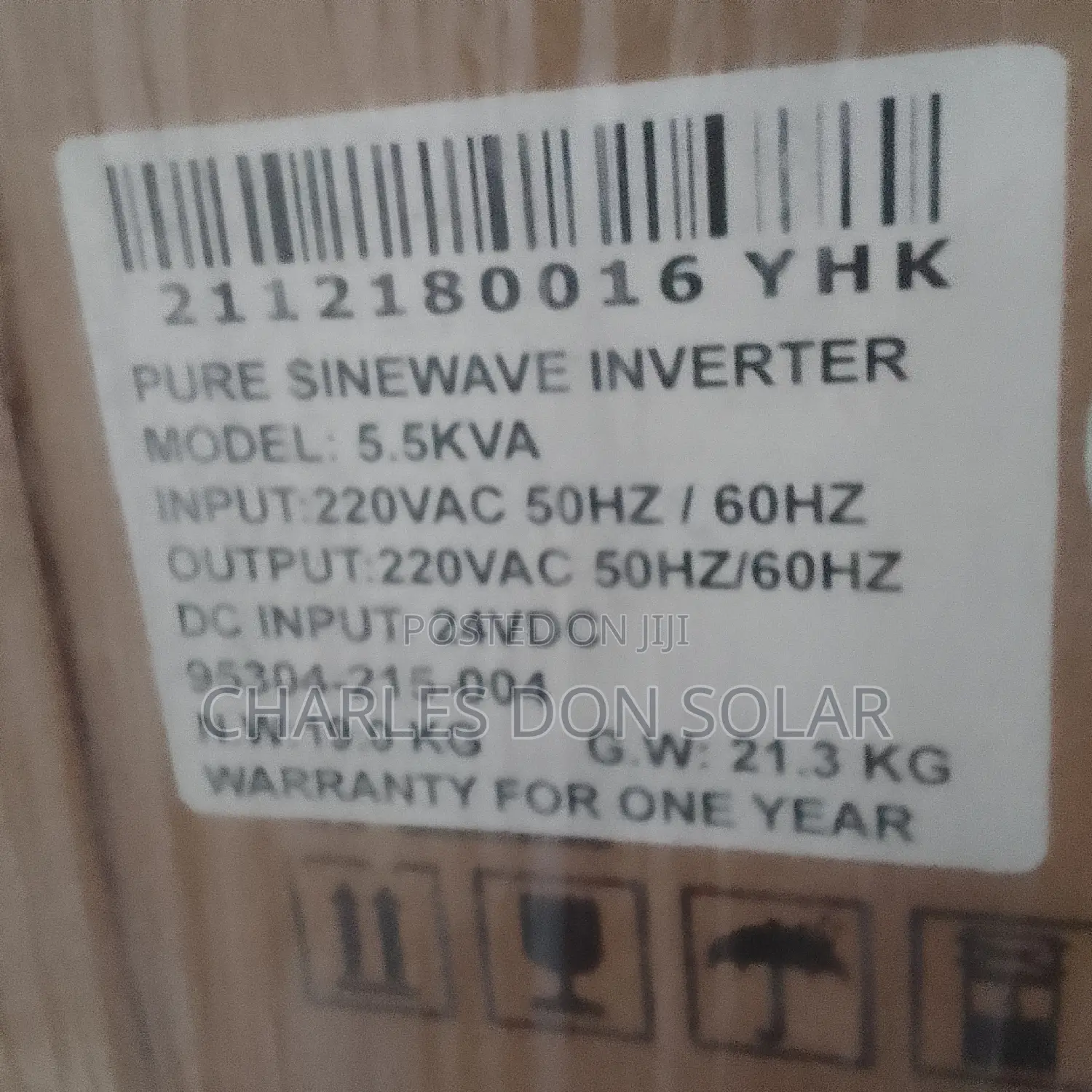 Yohako Inverter Non Hybrid 5.5kva