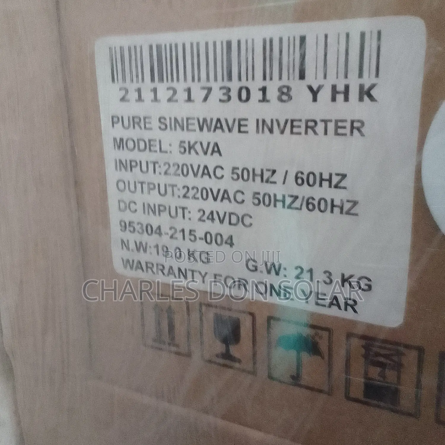 Yohako Inverter Non Hybrid 5kva 24v