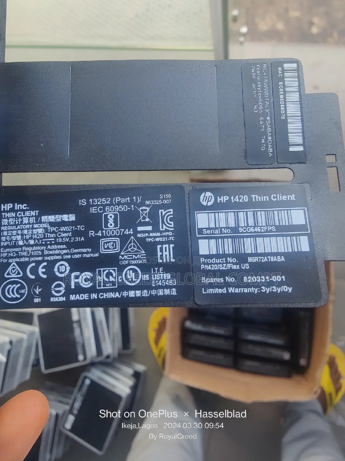 Desktop Computer HP T420 2GB Intel SSD 16 GB