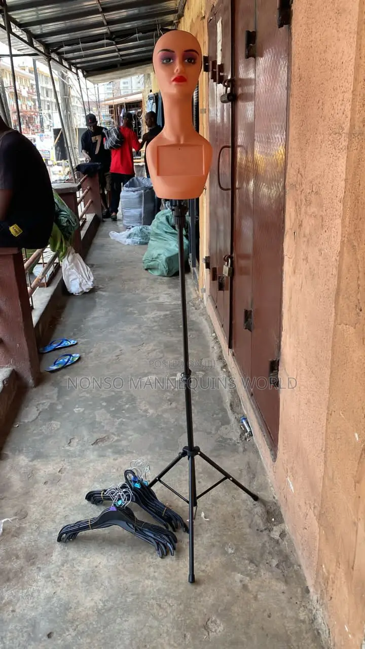 Long Neck Mannequin Head Tripod Stand