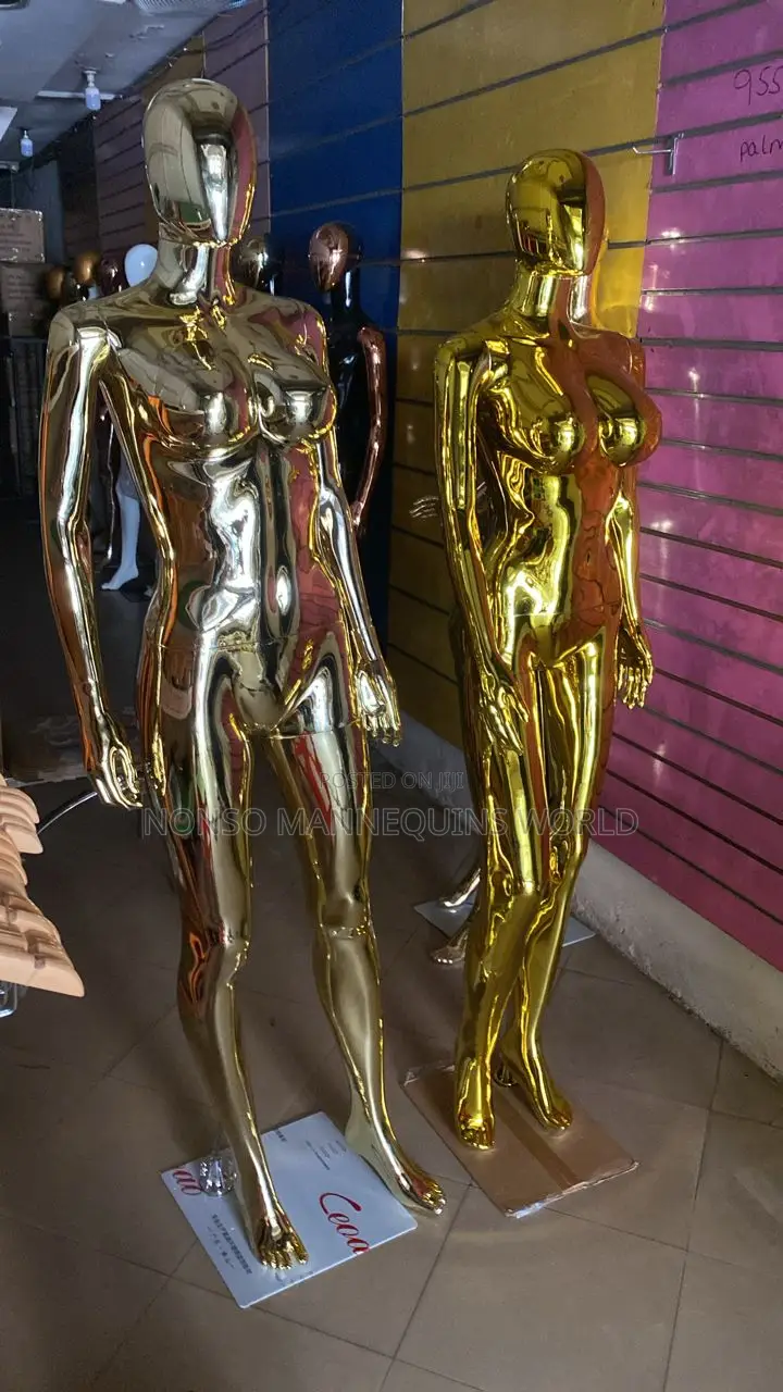 Size 10 Size 12 Female Gold Chrome Mannequin