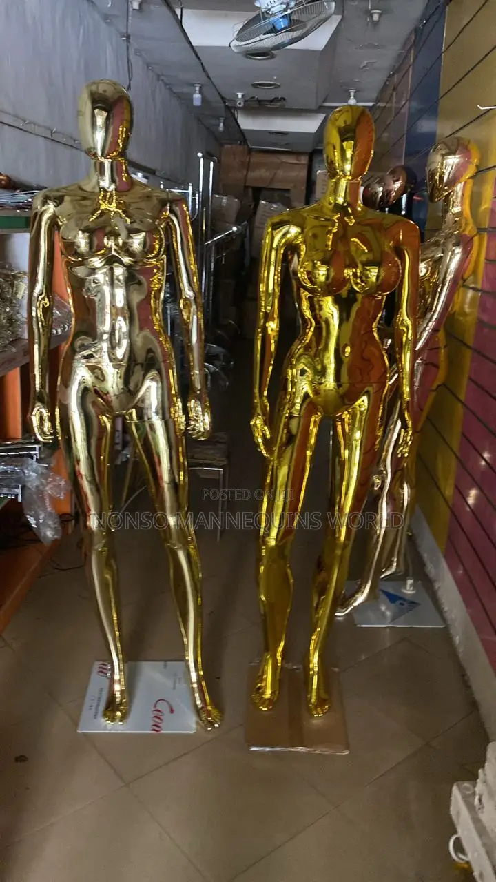 Size 10 Size 12 Female Gold Chrome Mannequin