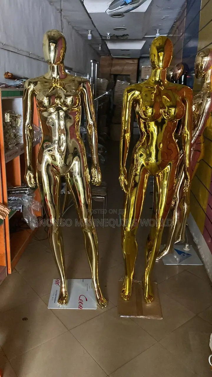 Size 10 Size 12 Female Gold Chrome Mannequin