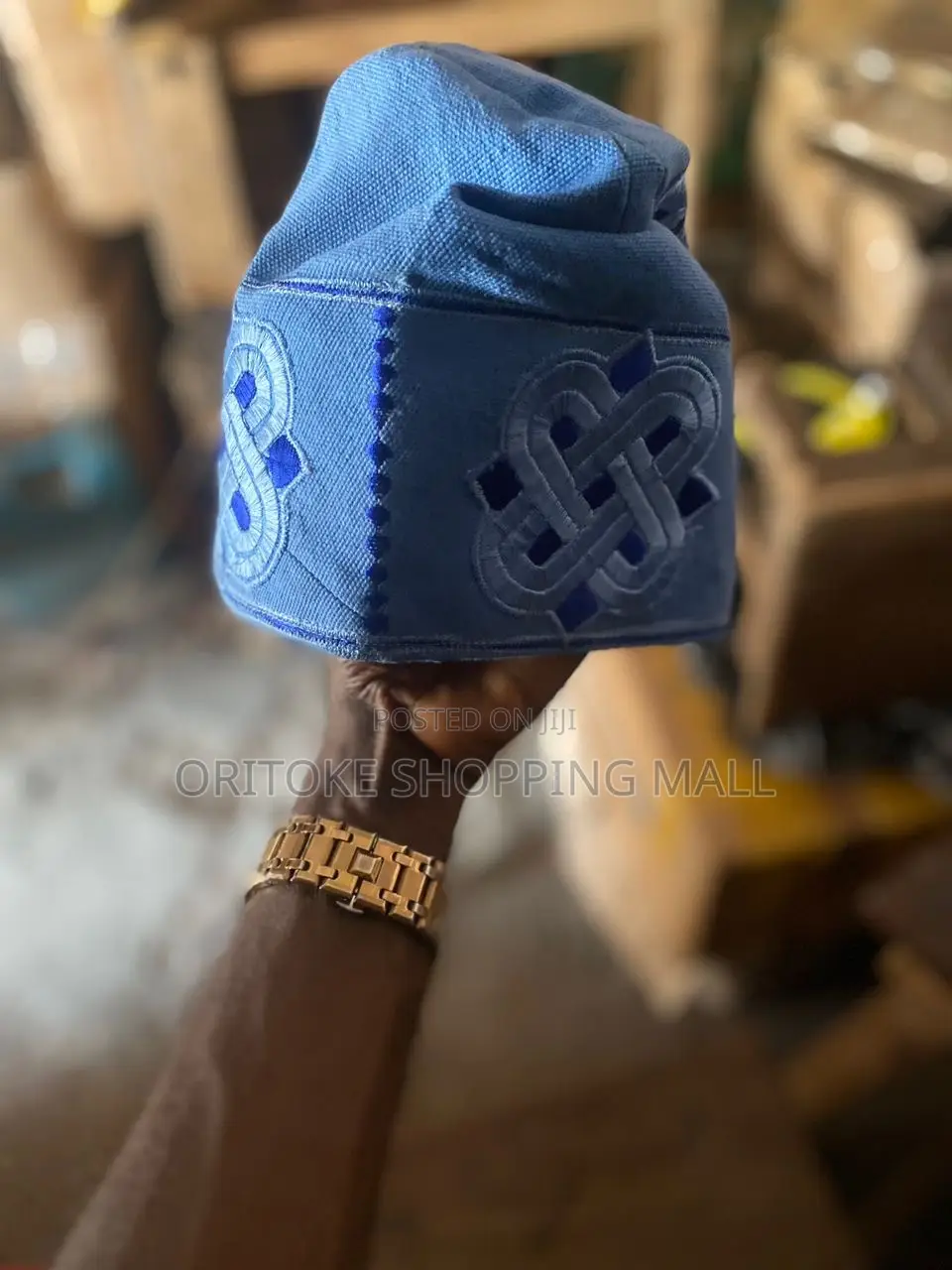 Yoruba Men Asooke Fila Cap, African Men Native Cap