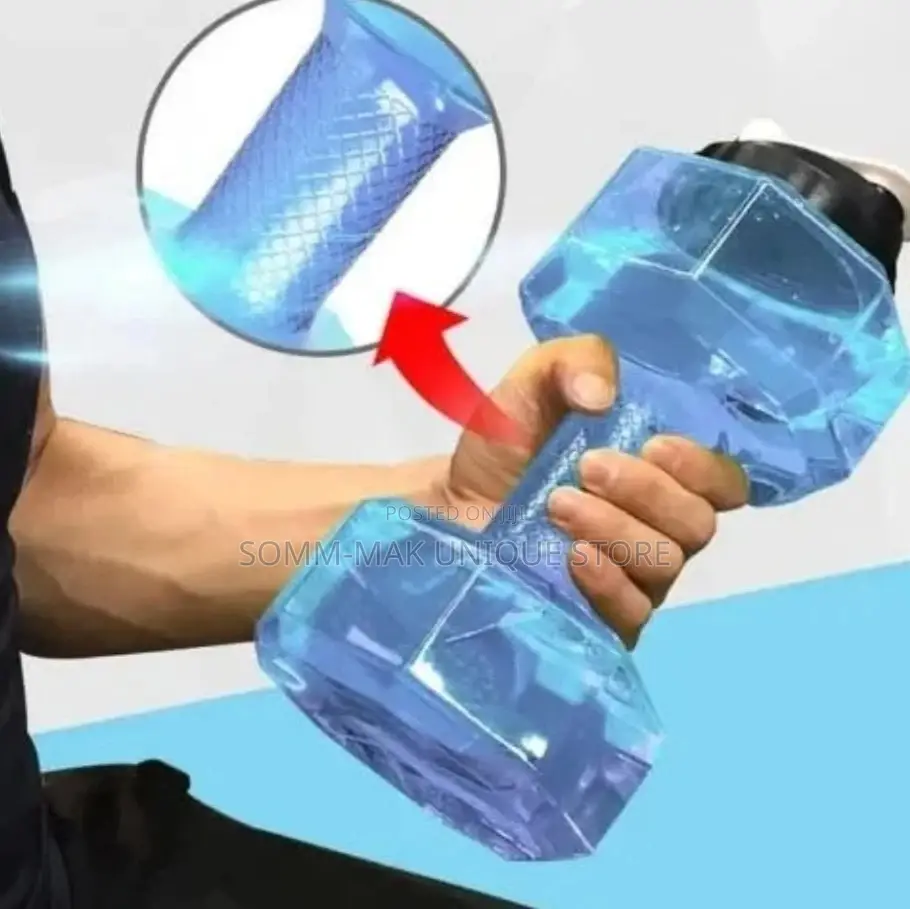 Dumbbell Shape Water Bottle - 1.5l - Blue