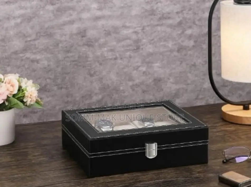 Unisex Watch Box - Display Case Real Glass Organizer-10 Slot