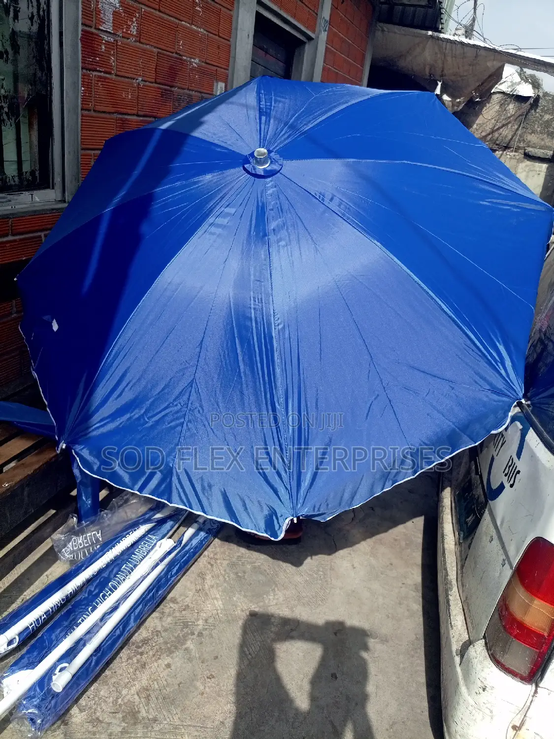 42" Double Blue Color Beach Umbrella 