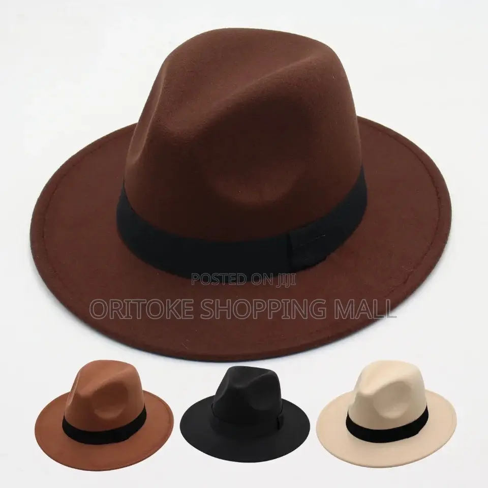 Big Size 100% Wool Men Felt Trilby Fedora Hat for Gentlema