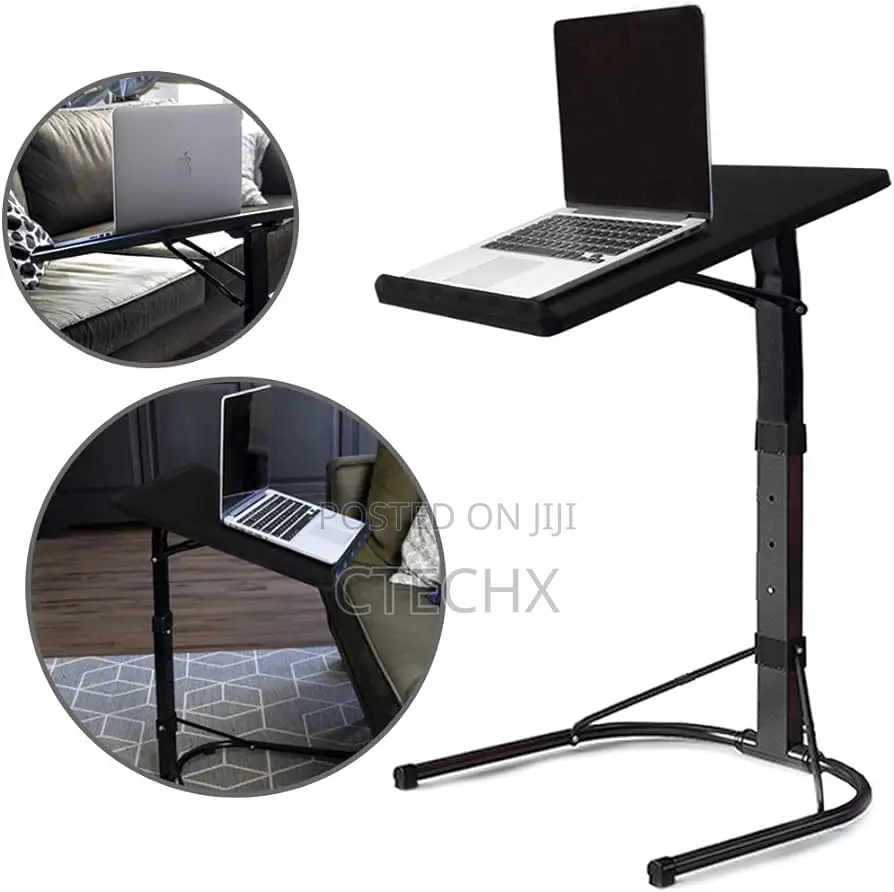 Azuma Laptop Table Folding Black Stand Adjustable Height