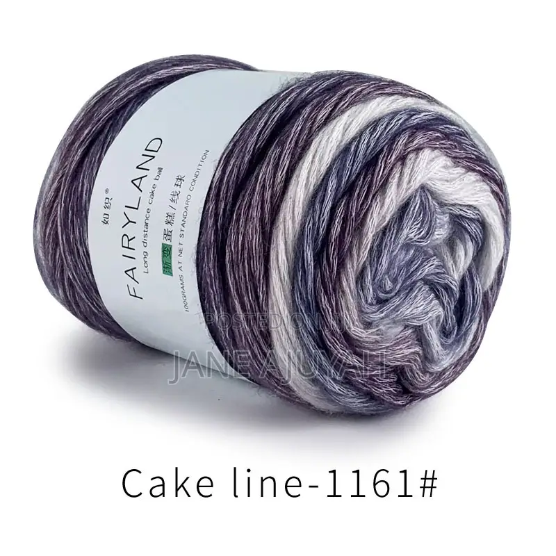 100G Rainbow Color Hand-Woven Cotton Yarn