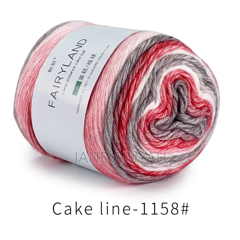 100G Rainbow Color Hand-Woven Cotton Yarn
