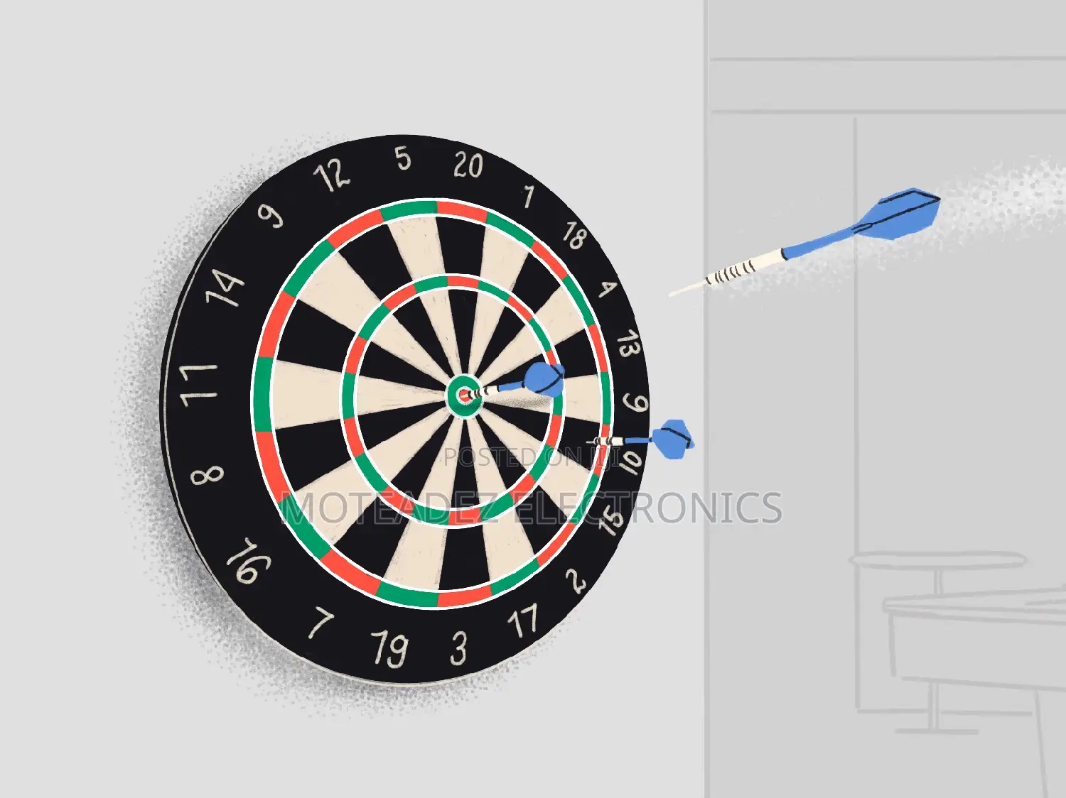 17" Professional Indoor/Outdoor Dart Game Boards and Accessories