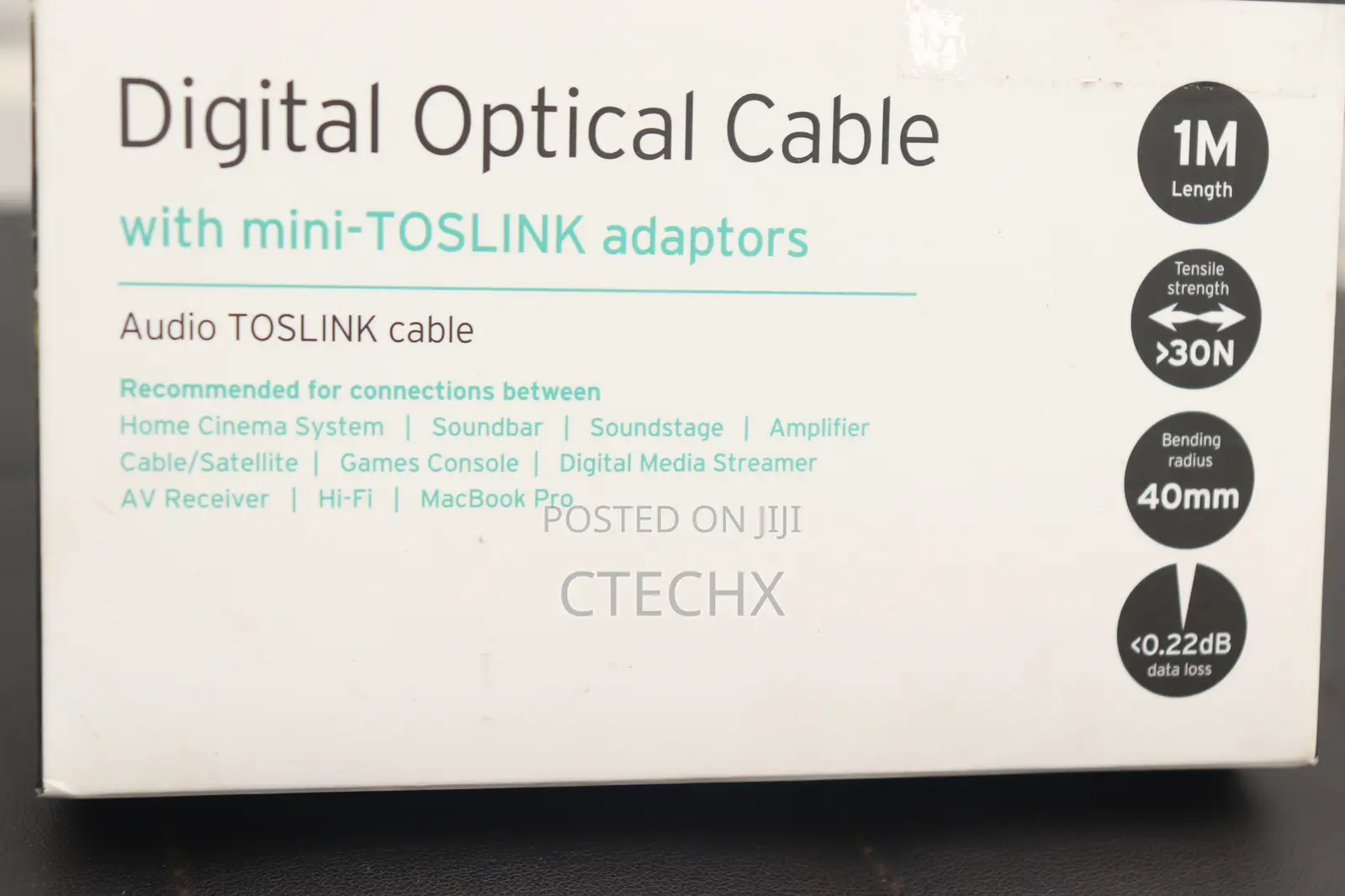 SANDSTROM Black Series Digital Optical Cable - 1 M