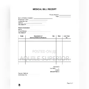 Medical Bill Receipt