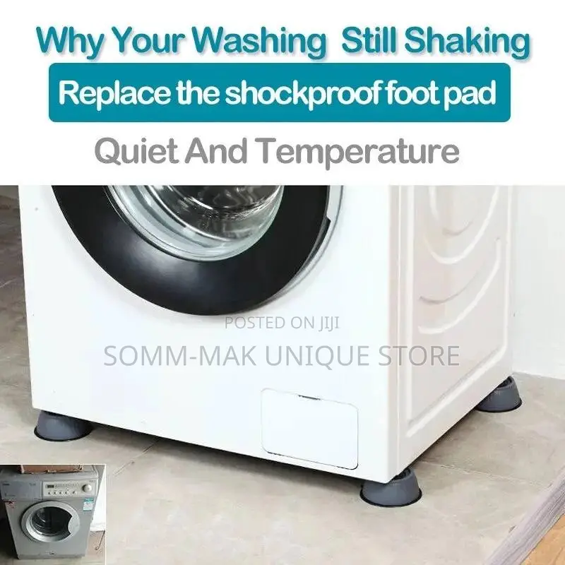Anti-Vibration Washing Machine Fridge Stand Pad - 4pcs