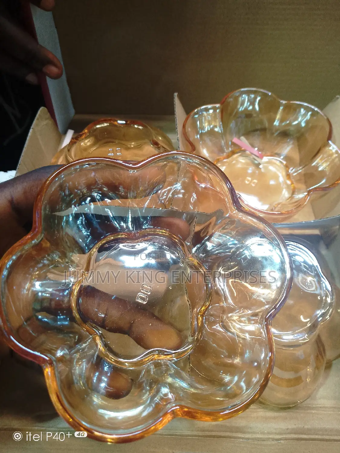 Gilt Glass Cherry
Salad Bowl 6pcs