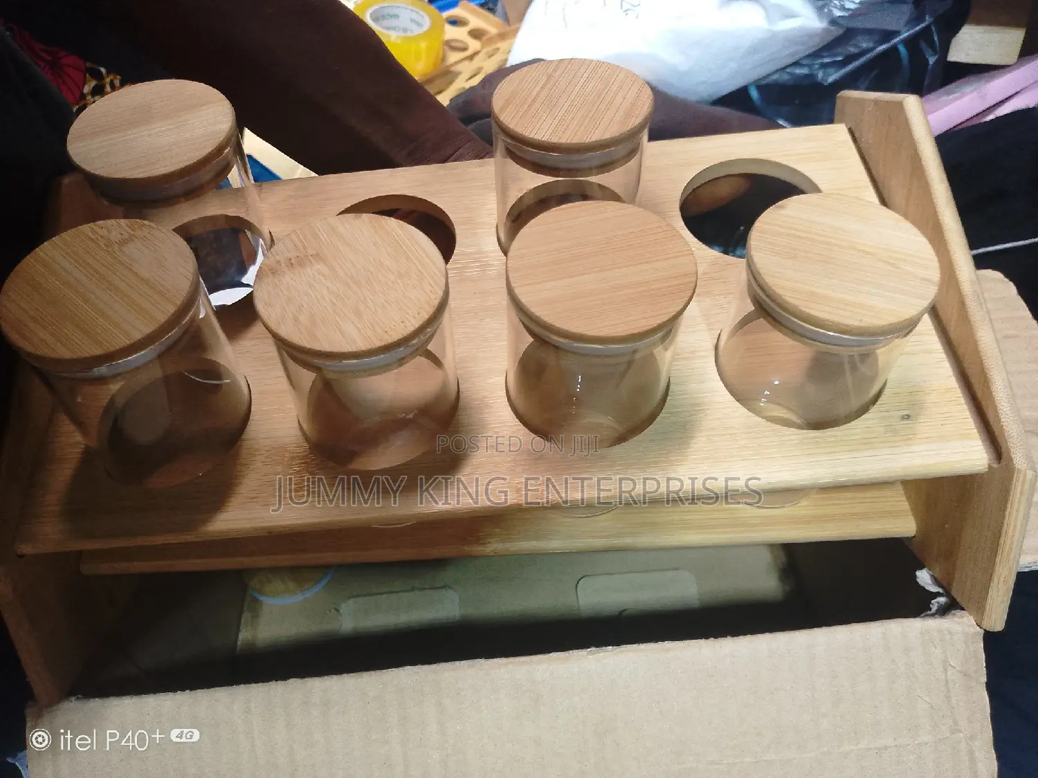 Glass Jars With Bamboo Lids 
8pcs