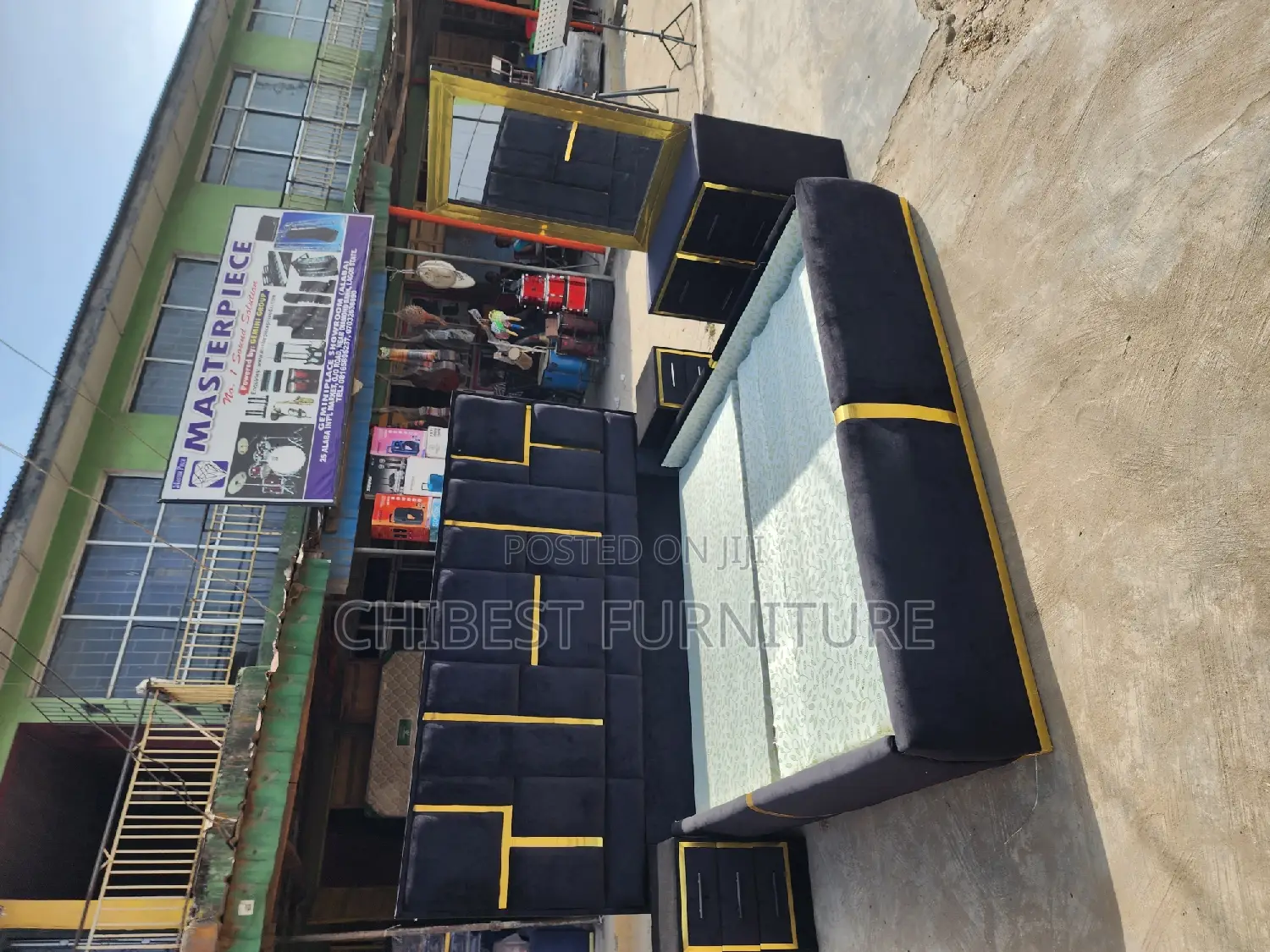 Quality 6by6 Complete Set of Upholstery Padded Bed Frame