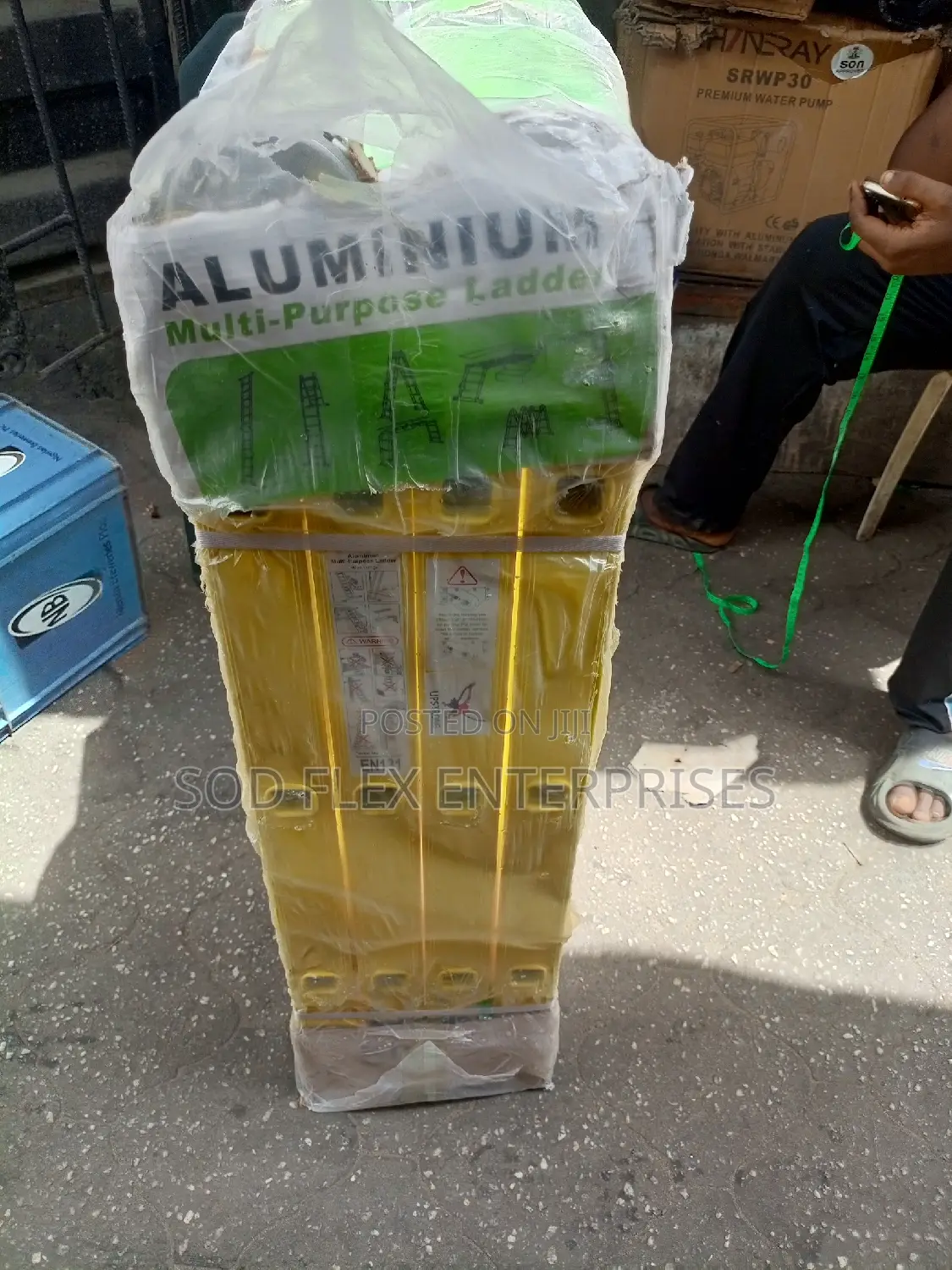 12 Feet Yellow Strong Durable Ladder