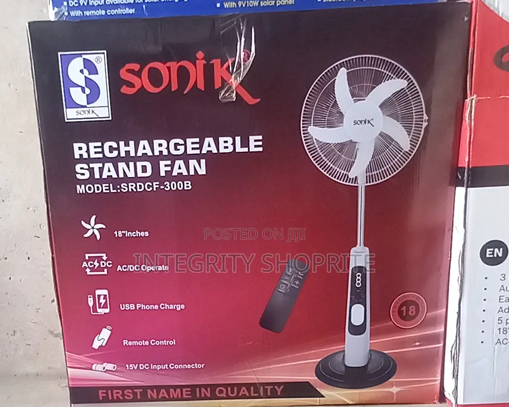 Sonik 18"Rechargeable Fan ( 819r)