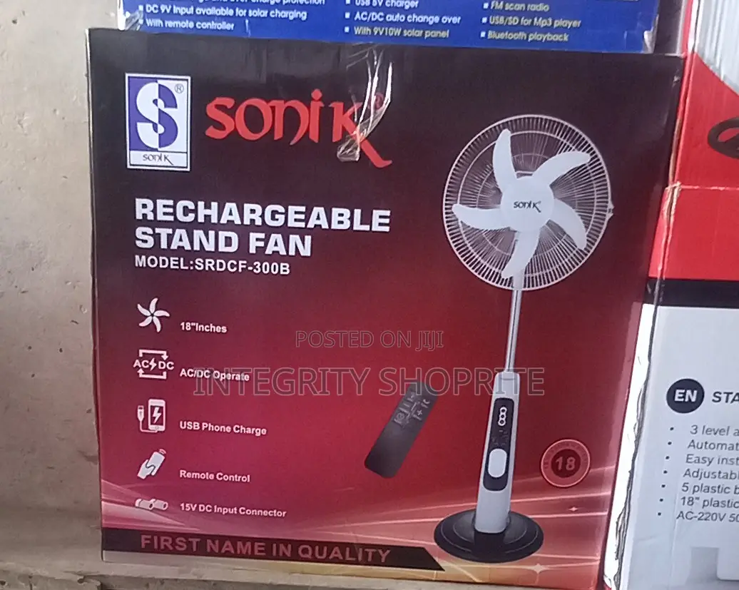 Sonik 18"Rechargeable Fan ( 819r)