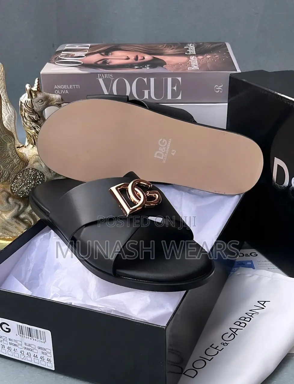 Original Leather D G Slipers