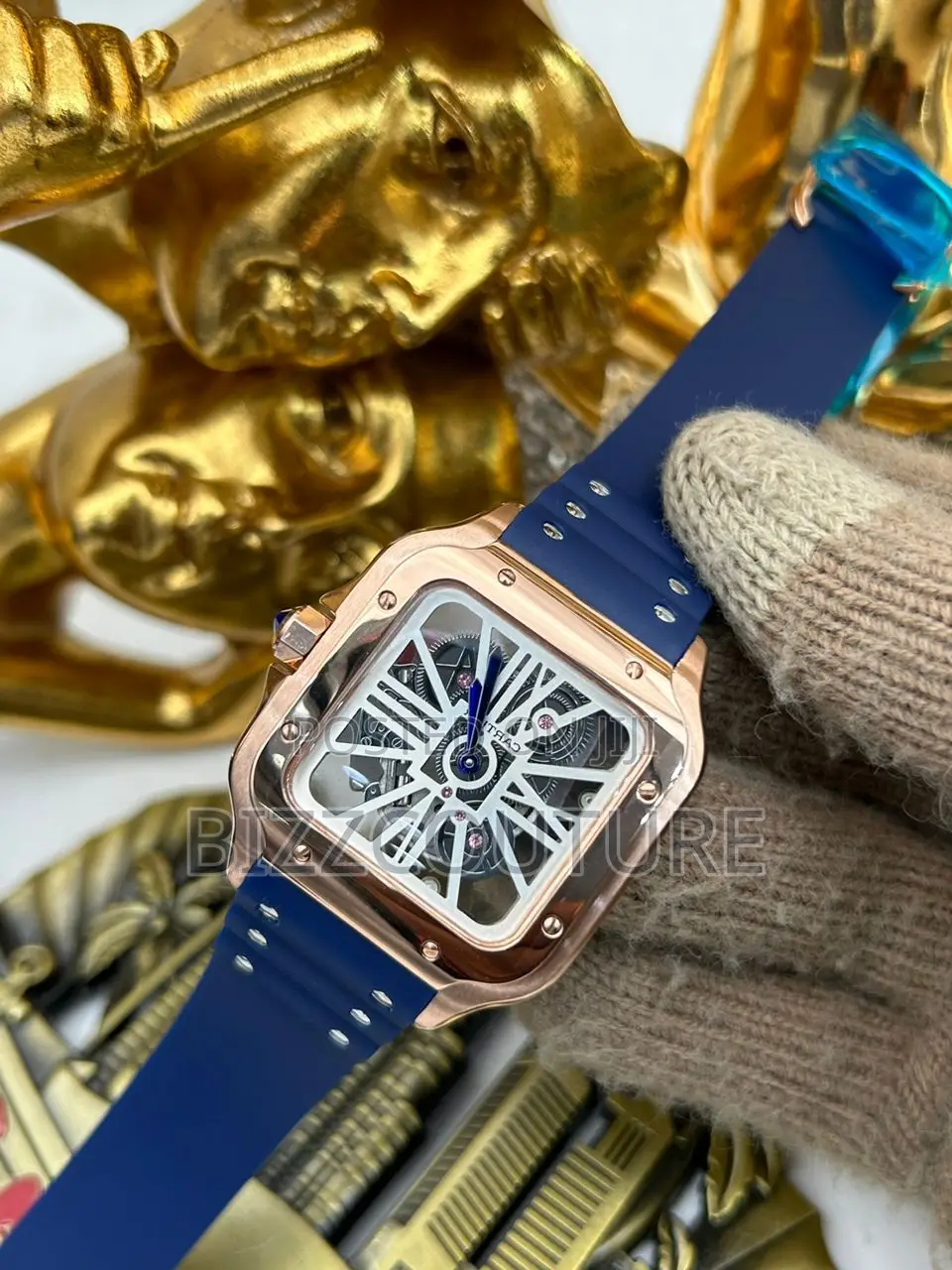 Original Cartier Mechanical Blue Rubber Strap Is Available