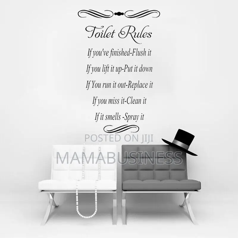 Toilet Rules Quote Wall Stickers-M1-11