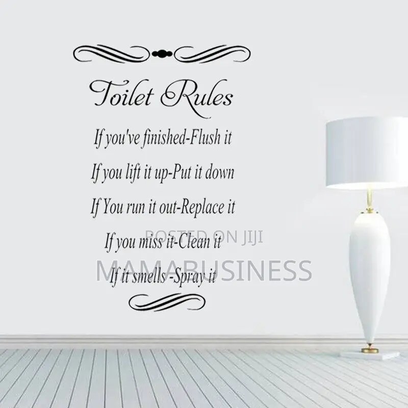 Toilet Rules Quote Wall Stickers-M1-11