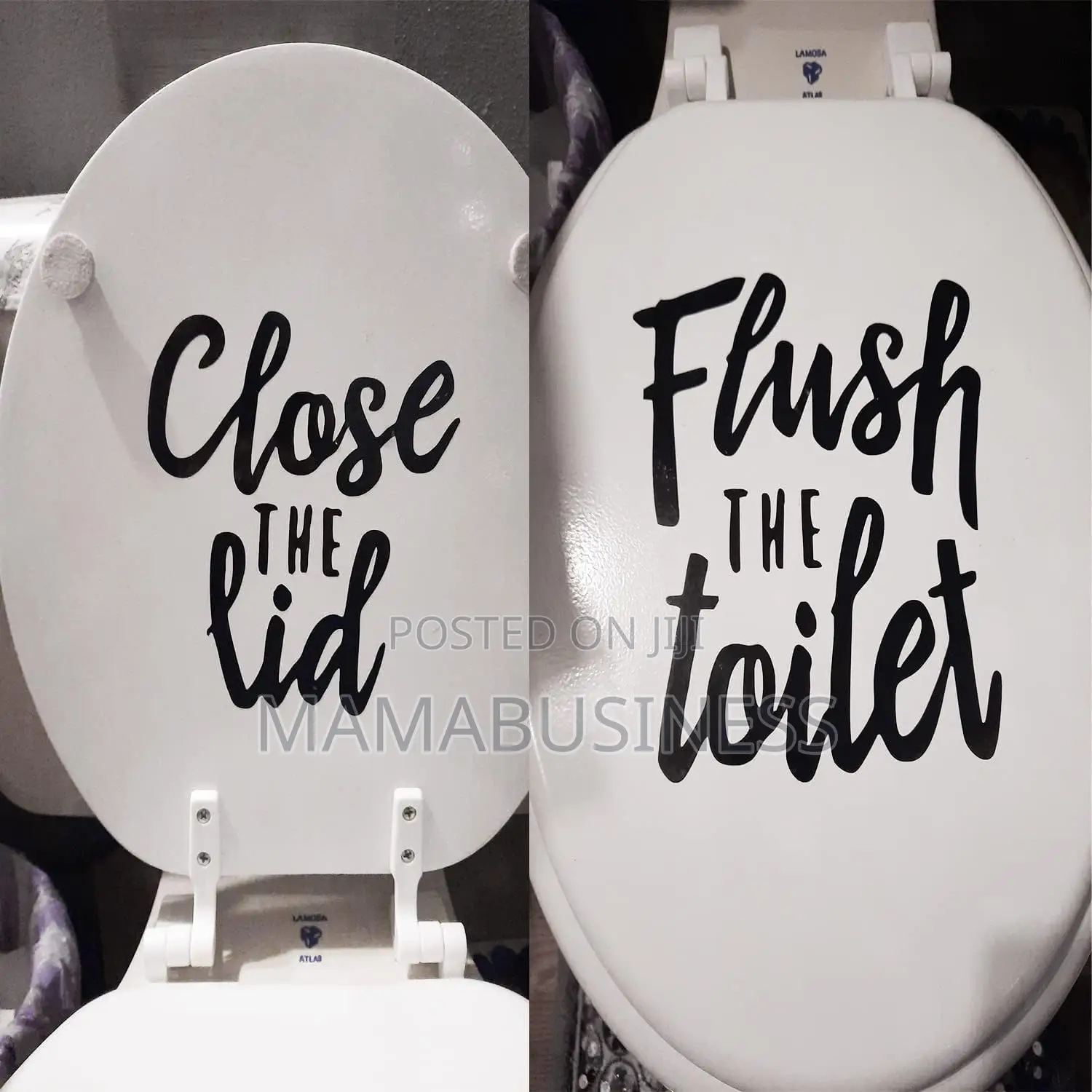 Flush the Toilet and Close the Lid Stickers-(Jd010 ,011)