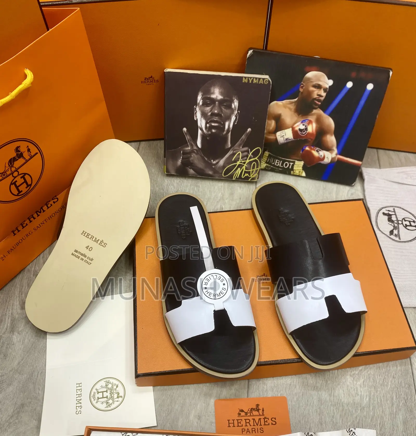 Italian Leather Hermes Slipers