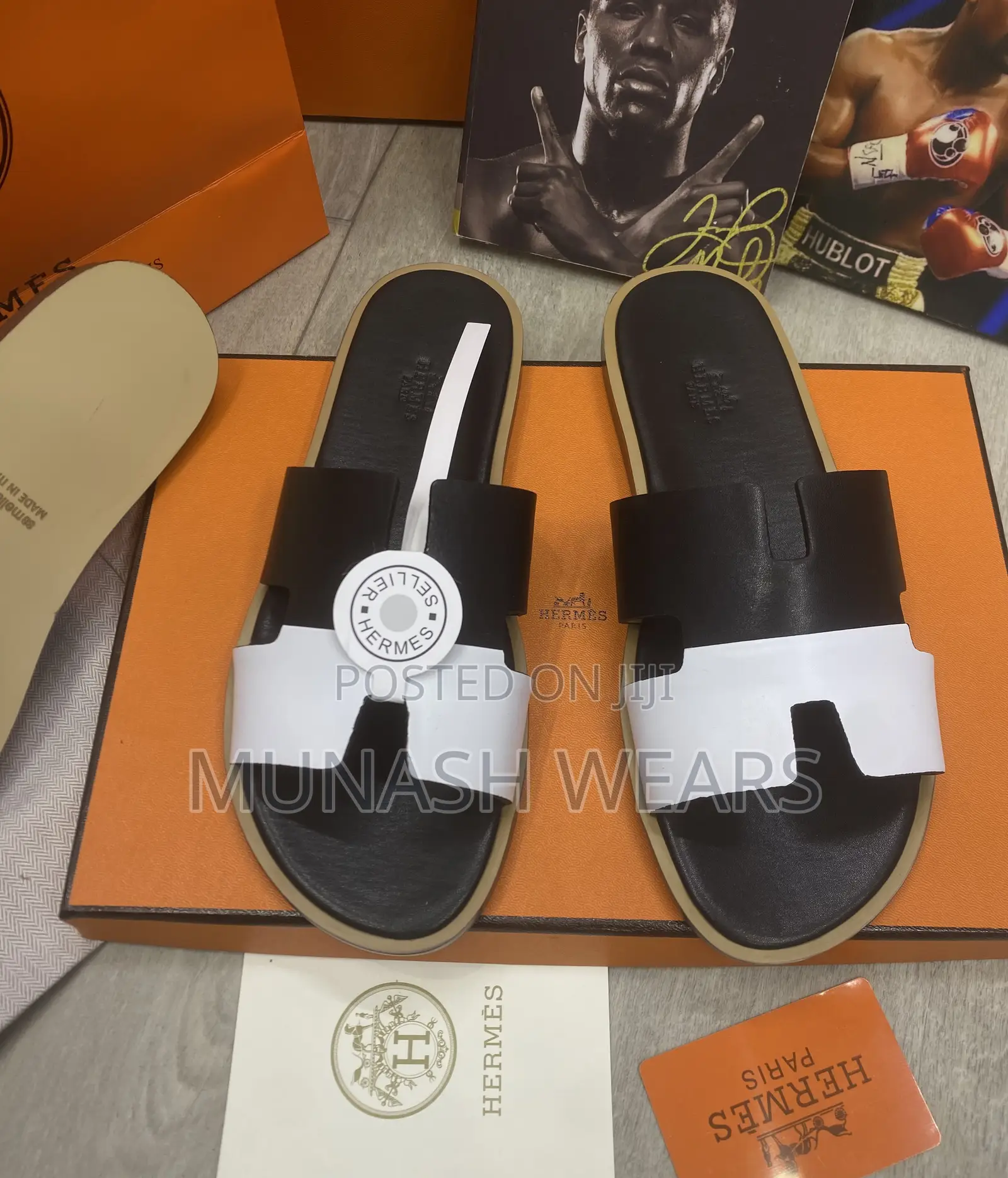 Italian Leather Hermes Slipers