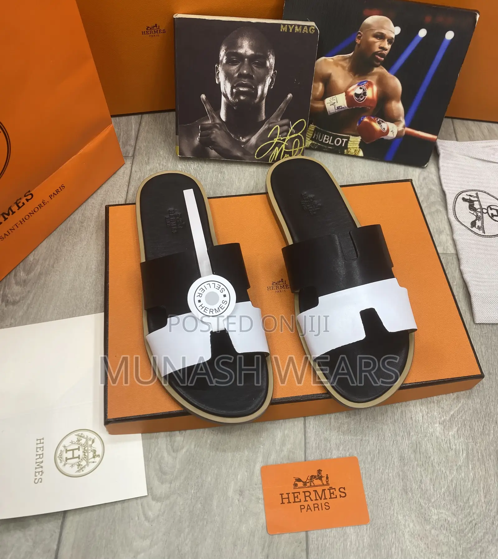 Italian Leather Hermes Slipers